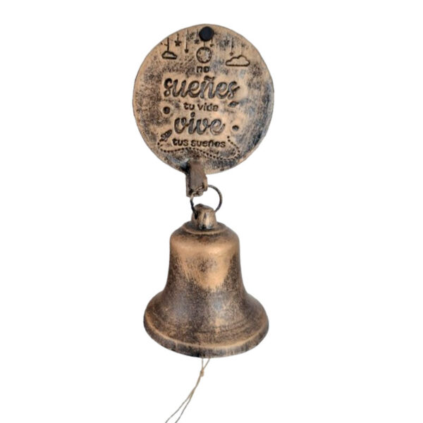 Campana de pared dorada